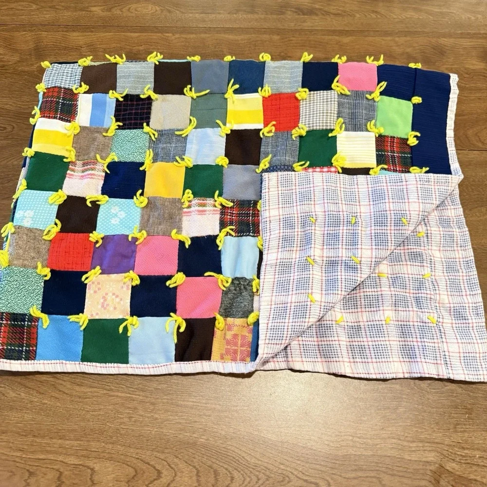 Handmade Patchwork Quilt Wall Hanging Table Runner Cottagecore 14X38 Multicolor